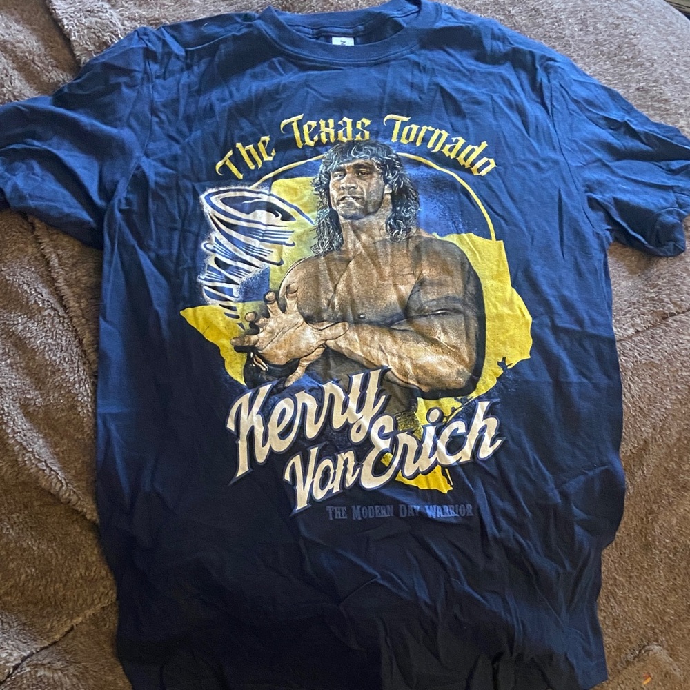 Kerry Von Erich Blue Wrestling T Shirt